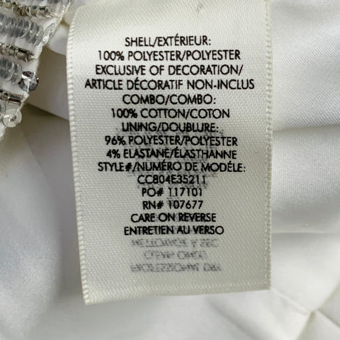 ALICE + OLIVIA Size S Silver Polyester Sequined Stripe Jacket Blazer
