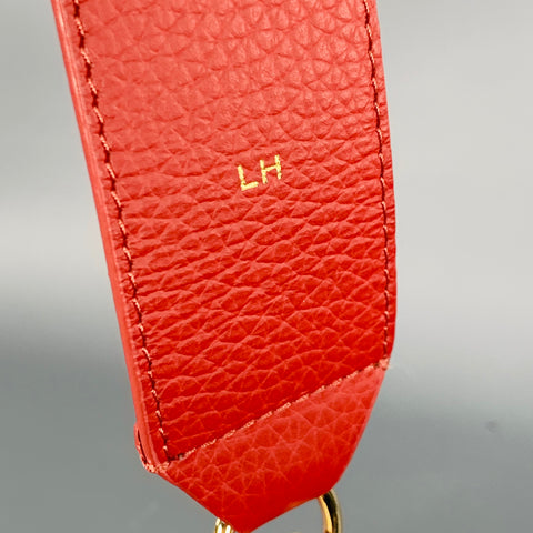 CUYANA Red Pebble Grain Leather Clutch Crossbody Bag