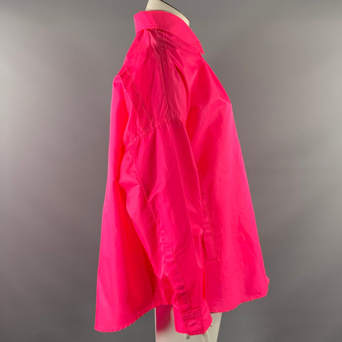 THE FRANKIE SHOP Size M/L Pink Polyester Shirt Jacket Shirt
