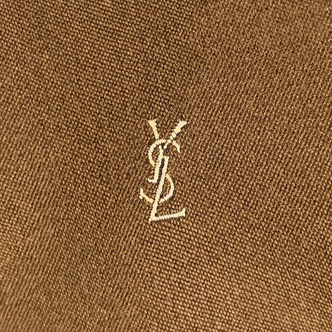YVES SAINT LAURENT Brown YSL Monogram Tie