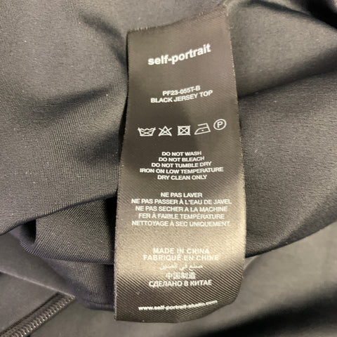 SELF-PORTRAIT Size 4 Black Polyamide Blend Cutout Dress Top