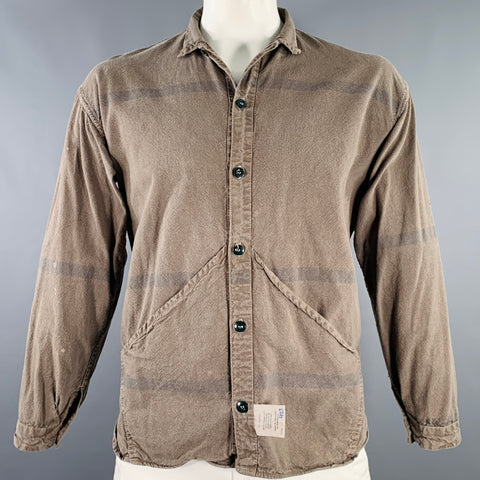 TENDER CO. Size L Grey Taupe Wash Cotton Shirt Jacket