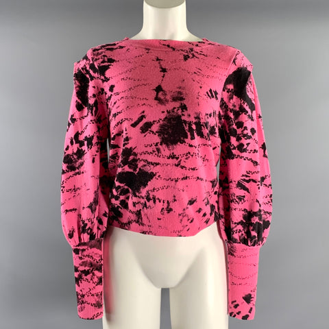 GENERATION LOVE Size XS Pink Black Wool Cashmere Dyed Sweater Womens