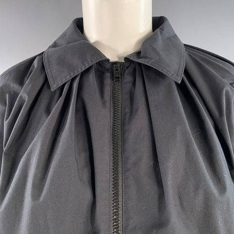MARNI Size 2 Black Polyester Blend Zip Up Jacket Blazer
