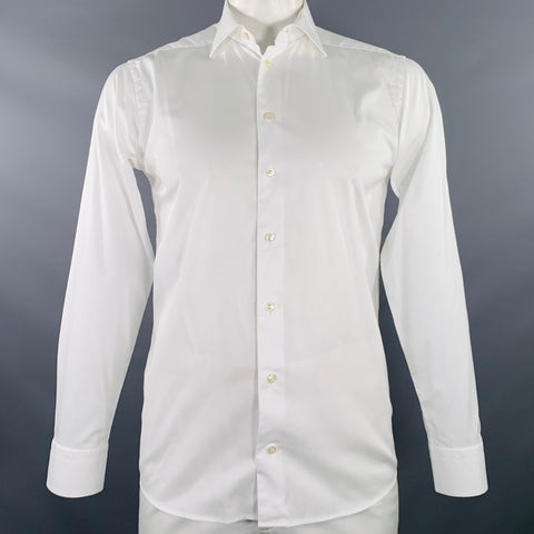 Chemise à manches longues en coton blanc ETON Taille M