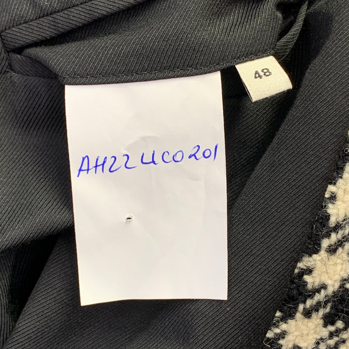 AMI by ALEXANDRE MATTIUSSI Size 48 Black Cream Wool Houndstooth Jacket