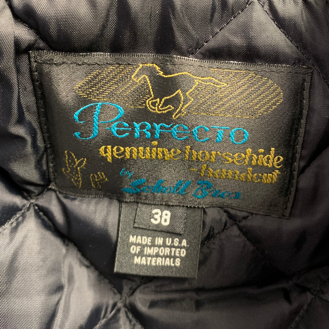 PERFECTO by SCHOTT N.Y.C Size 38 Black Leather Motorcycle Jacket
