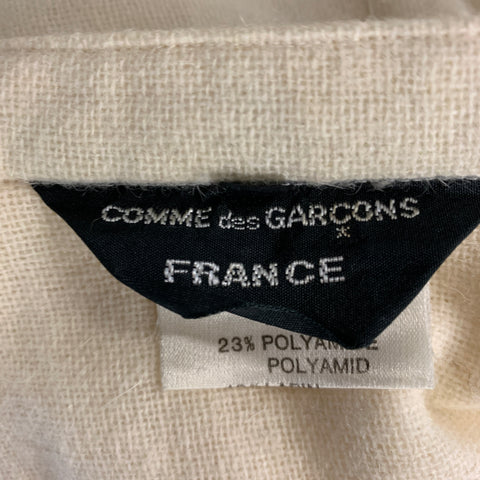 COMME des GARCONS 1980s Taille S Crème Laine Mélange Double Couche Veste
