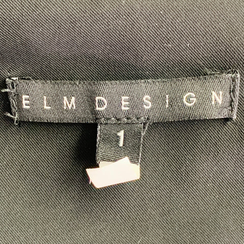 ELM DESIGN Size S Black Polyester Asymmetrical Coat