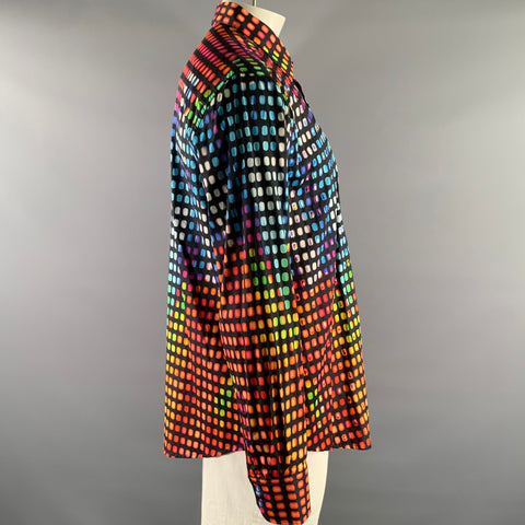 ROBERT GRAHAM Size XXL Black Polka Dot Cotton Long Sleeve Shirt