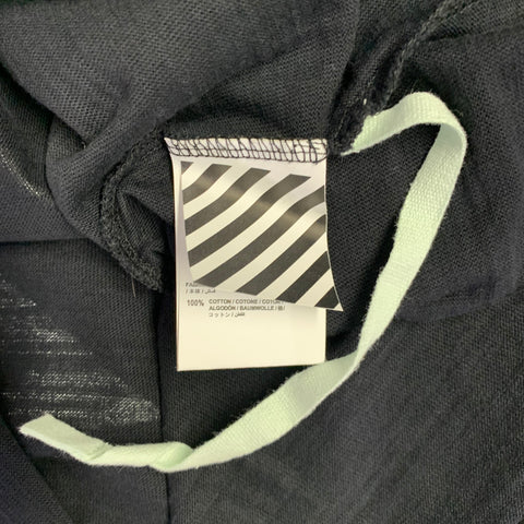 OFF-WHITE 2017 Size XXS Black Multi Color Graphic Cotton Short Sleeve T-shirt