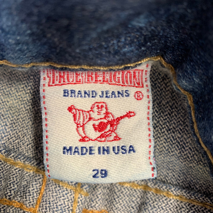 TRUE RELIGION Size 29 Blue Acid Wash Cotton Jeans