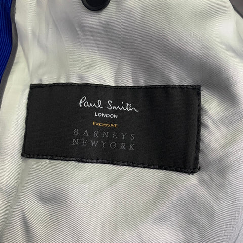 PAUL SMITH Size 42 Blue Corduroy Cotton Notch Lapel Sport Coat