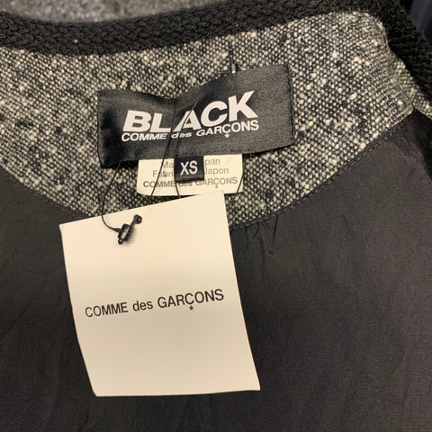 COMME des GARCONS BLACK Size XS Green Black & White Tweed Wool Nylon Jacket
