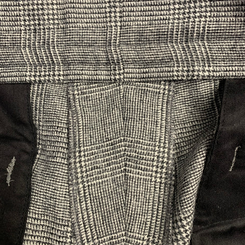 KENT & CURWEN Size 34 Williams Peg Leg Green White Glenplaid Wool Pleated Casual Pants