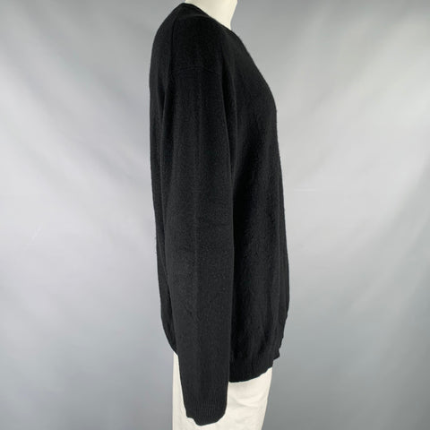 CASTANER Size XXL Black Cashmere Crew Neck Pullover