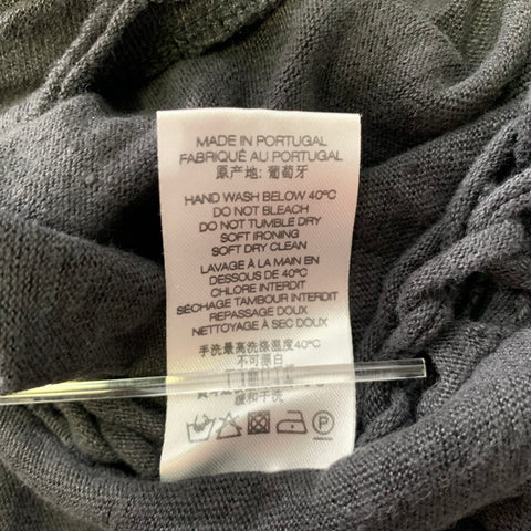 IRO Size XS Black Linen Deconstructed T-shirt