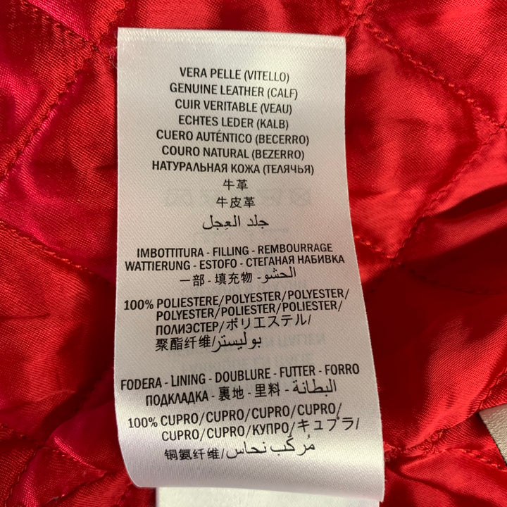 GUCCI SS17 Size 6 Black Silver Leather Studded Biker Jacket