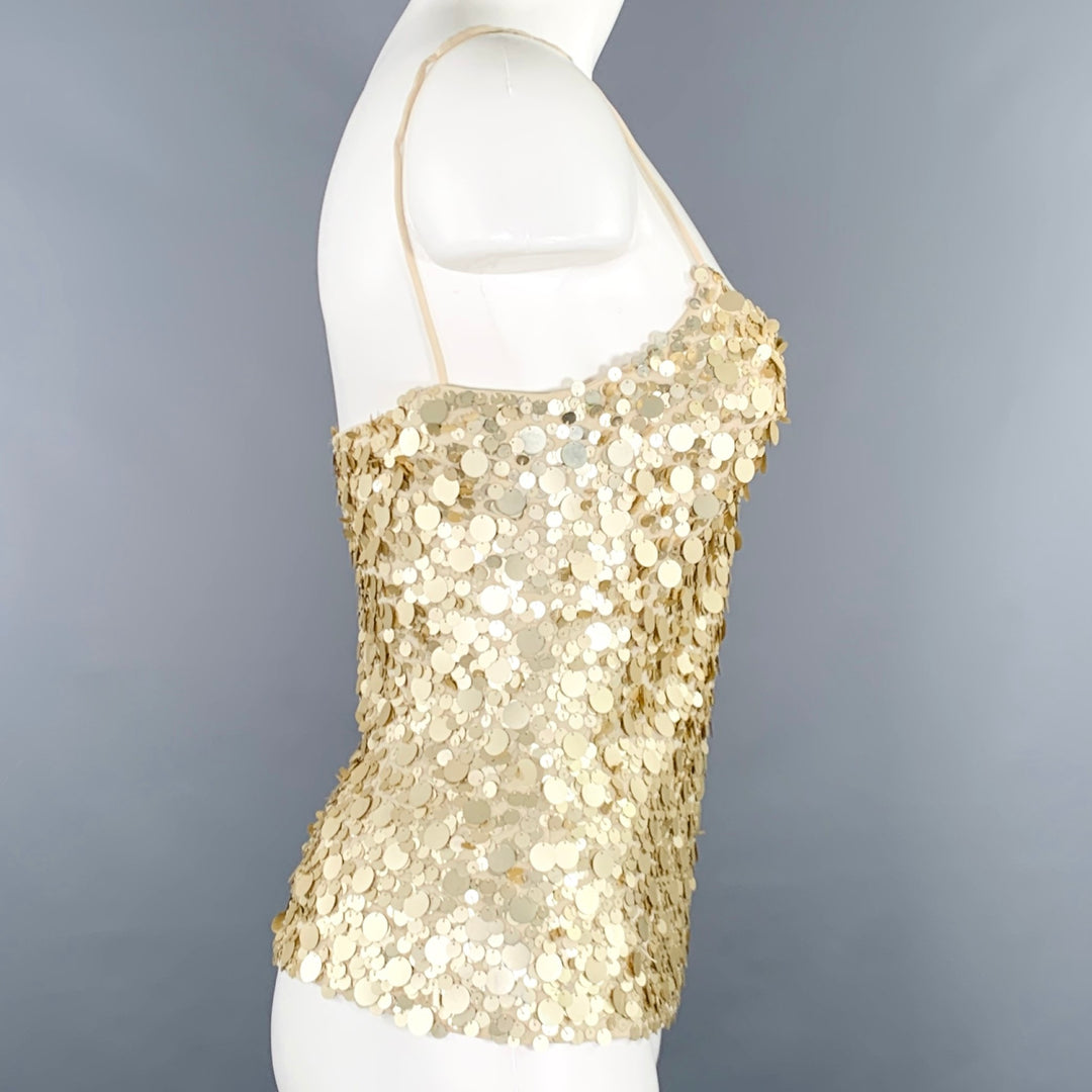 CITRINE Size M Gold Beige Rayon Payettes Camisole Dress Top – Sui Generis  Designer Consignment
