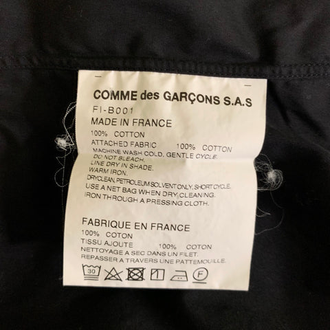 COMME des GARCONS SHIRT Size S Black White Abstract Cotton Long Sleeve Shirt