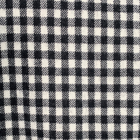 MACKINTOSH Size 38 Black White Checkered Wool Blend Hidden Buttons Coat