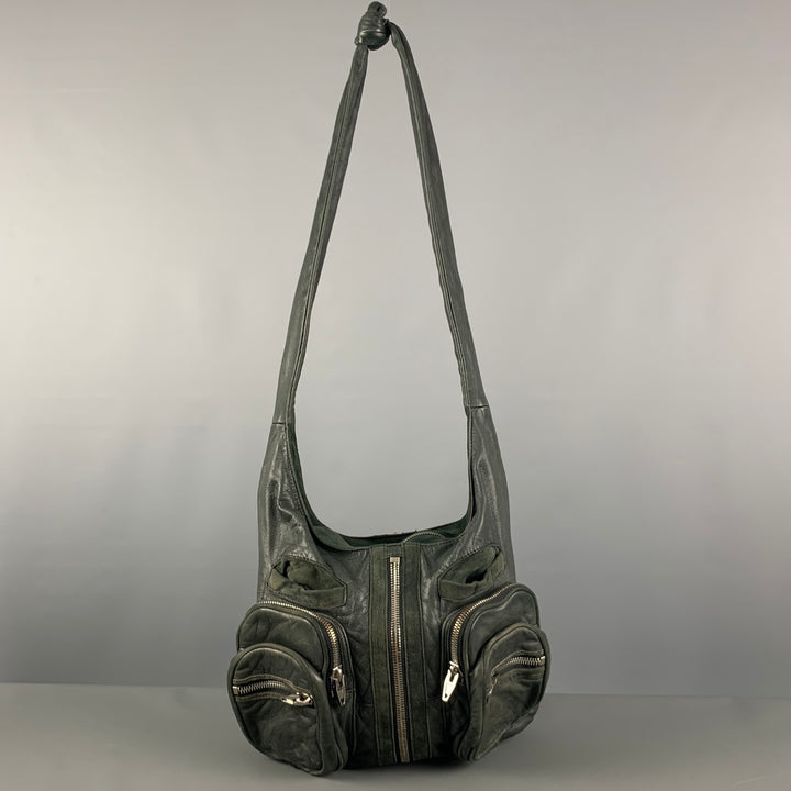 ALEXANDER WANG Green Leather Hobo Handbag