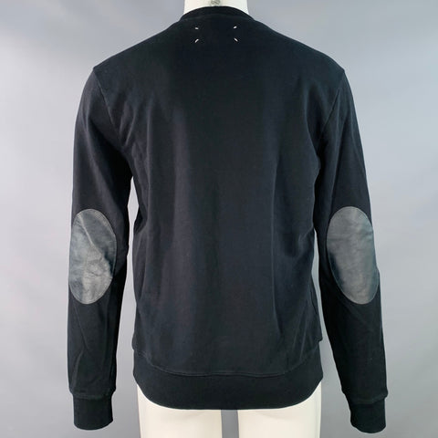 MAISON MARGIELA Size S Black Cotton Elbow Patches Sweatshirt