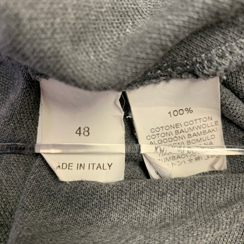 BRUNELLO CUCINELLI Size S Grey Cotton Half Placket Pullover