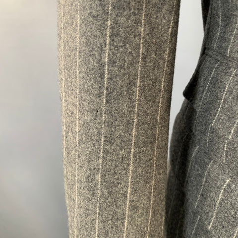 Costume POLO by RALPH LAUREN Taille 38 Coupe classique Gris Rayures craie Revers crantés