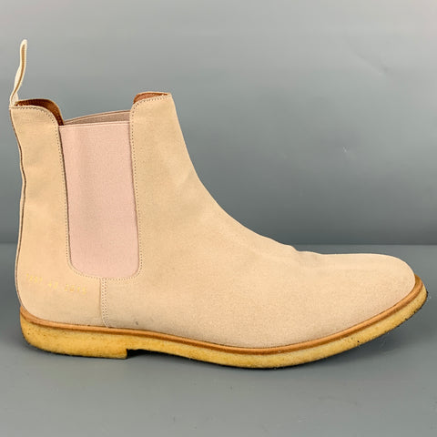 COMMON PROJECTS Size 9 Beige Suede Chelsea Ankle Boots