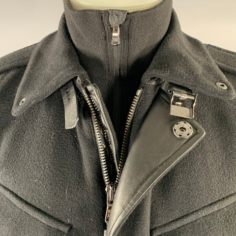RALPH LAUREN Size S Black Wool Blend Coat Jacket