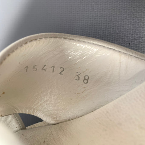 DRIES VAN NOTEN Size 8 White Leather Sandals
