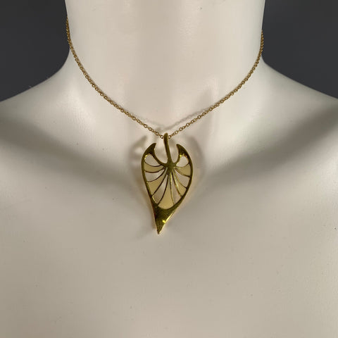 PILGRIM Gold Cream Leaves Necklace