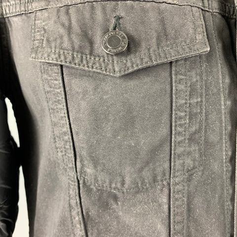 UNDERCOVERISM Size L Black Cotton Nylon Quilted Sleeves Trucker Jacket