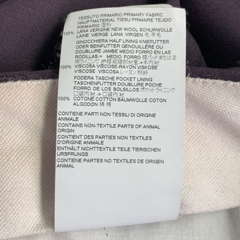 MAISON MARGIELA Size 30 Purple Plum Virgin Wool Flat Front Dress Pants