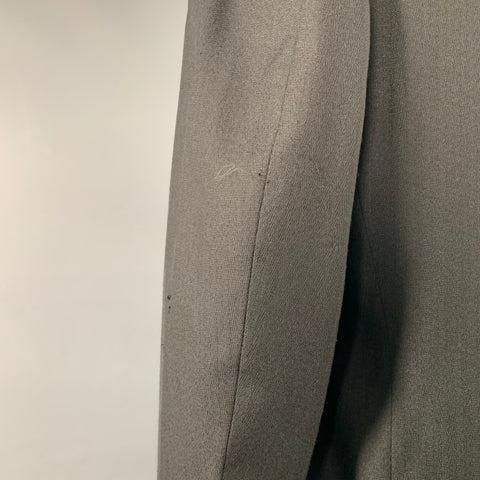 JHANE BARNES Size 44 Long Black Pleated Shawl Lapel Tuxedo