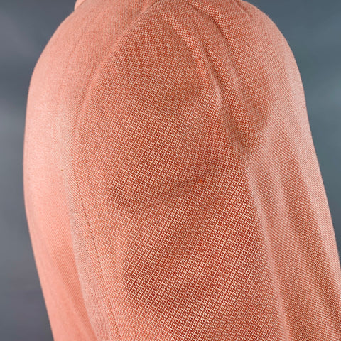 CANALI Size 42 Long Pink Bamboo Rayon Single Breasted Three Button Sport Coat