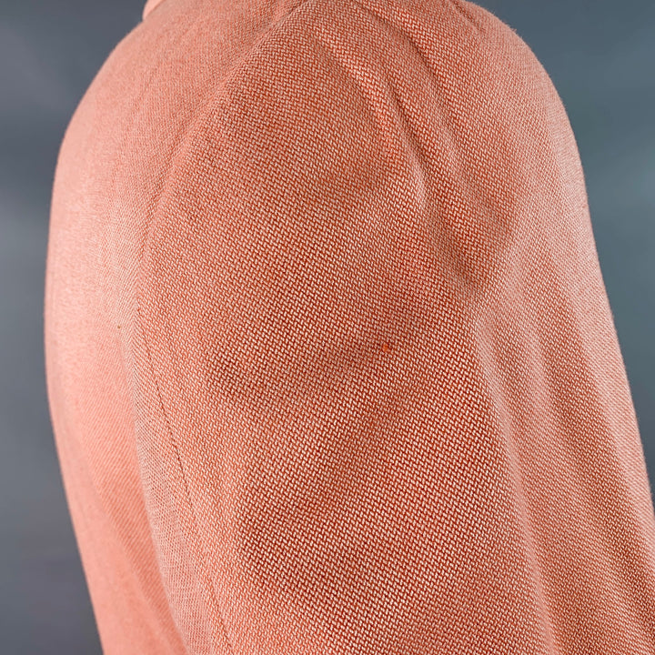 CANALI Size 42 Long Pink Bamboo Rayon Single Breasted Three Button Sport Coat