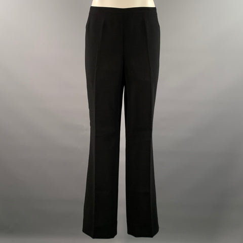 AKRIS Size 10 Black Wool Polyamide Pants