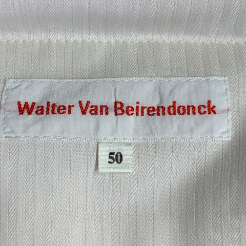 WALTER VAN BEIRENDONCK Size 34 Beige Pink Twill Wool Pleated Dress Pants