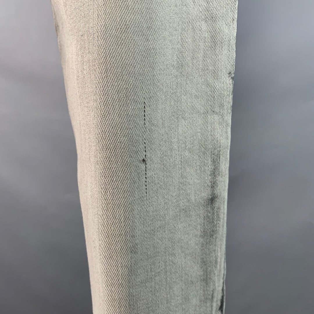 DOLCE & GABBANA Size 30 Grey Cotton Blend Twill Skinny Zip Fly Jeans
