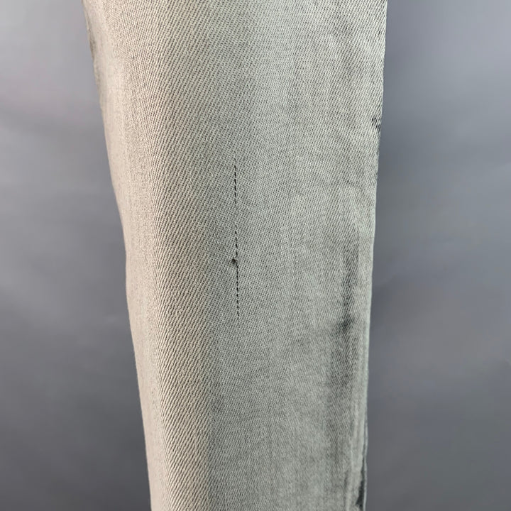 DOLCE & GABBANA Size 30 Grey Cotton Blend Twill Skinny Zip Fly Jeans
