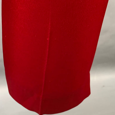 HAIDER ACKERMANN Taille S Pantalon décontracté droit en acétate de soie satiné rouge à braguette zippée
