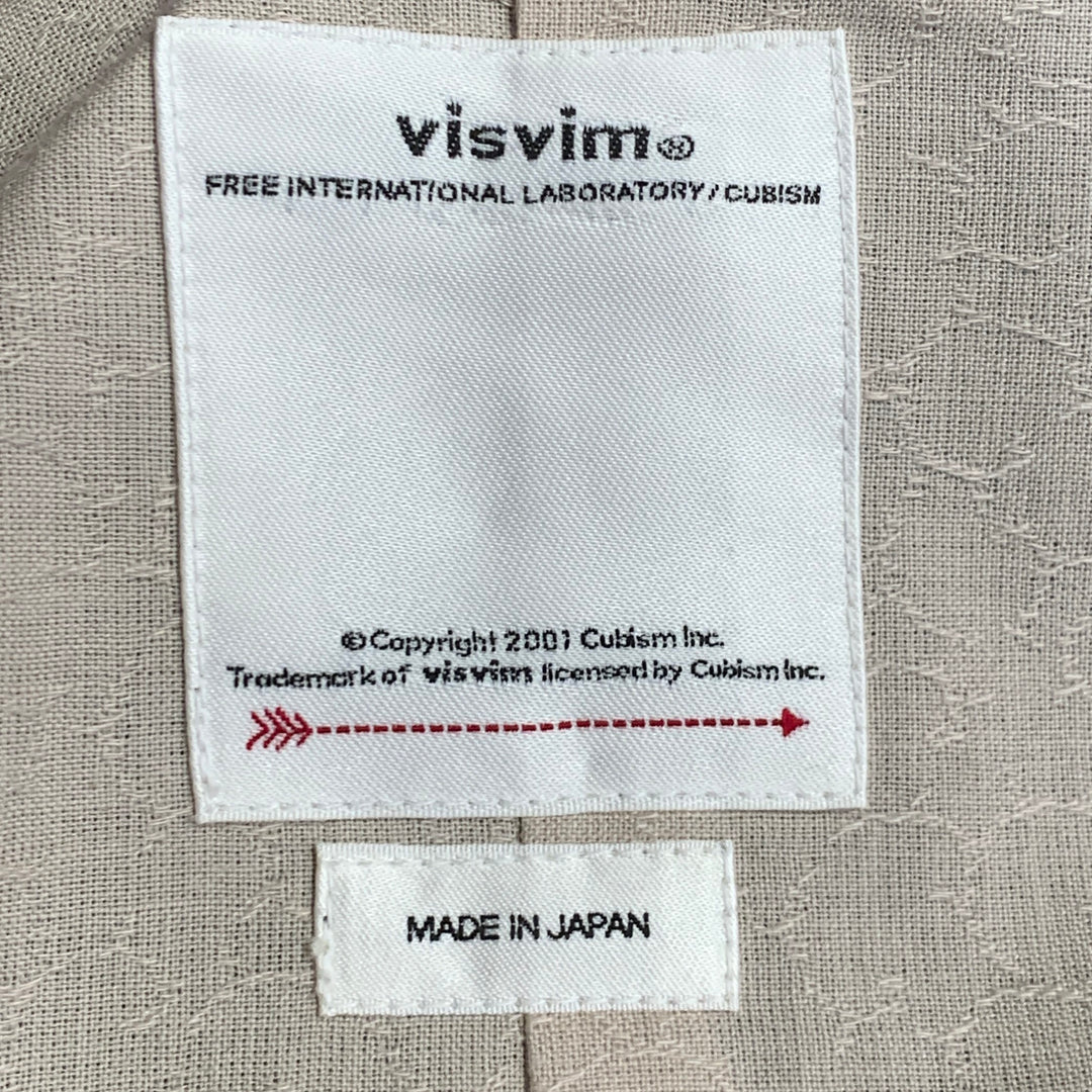 VISVIM Size M Peyton Swing Brown Wool Linen Zip Up Jacket