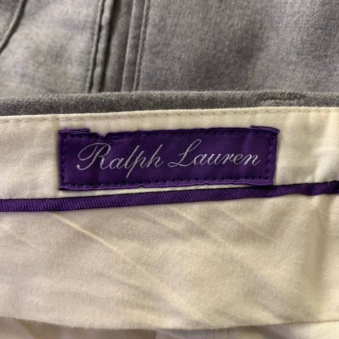 RALPH LAUREN Size 34 Gray Heather Wool Blend Cargo Dress Pants