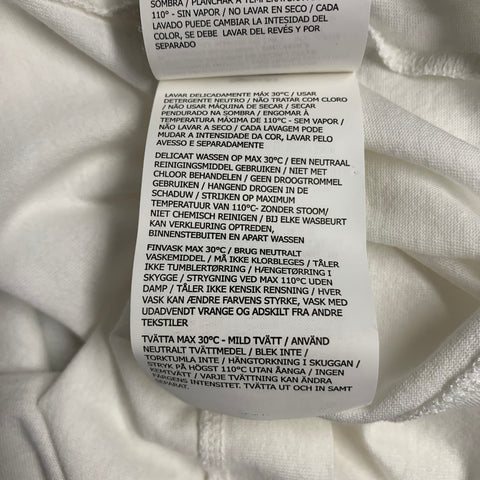 STONE ISLAND Size L White Cotton Half Placket Polo
