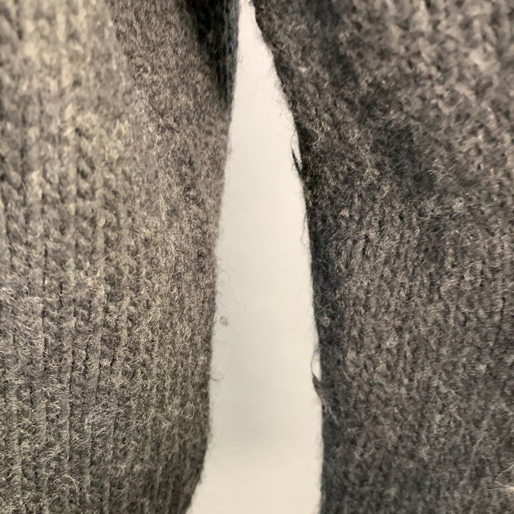 OUR LEGACY Size M Grey Charcoal Knit Acrylic Wool Oversized Cardigan