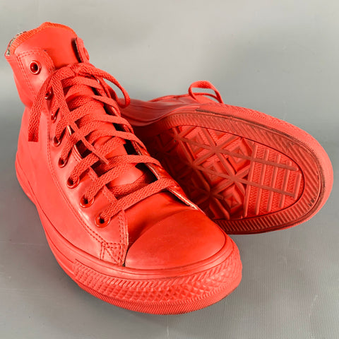 CONVERSE Size 9.5 Red Rubber High Top Sneakers