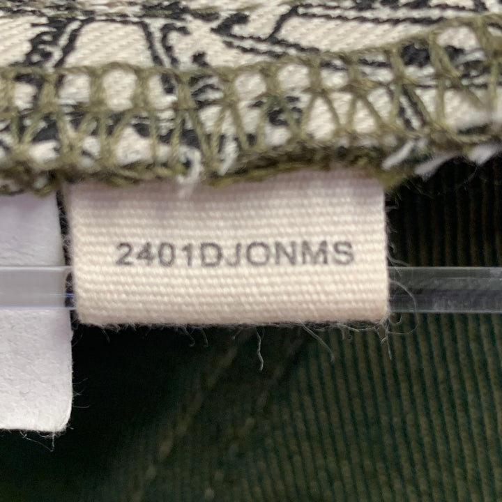 TAYLOR STITCH Size 38 Olive Green Twill Cotton Straight Selvedge Jeans