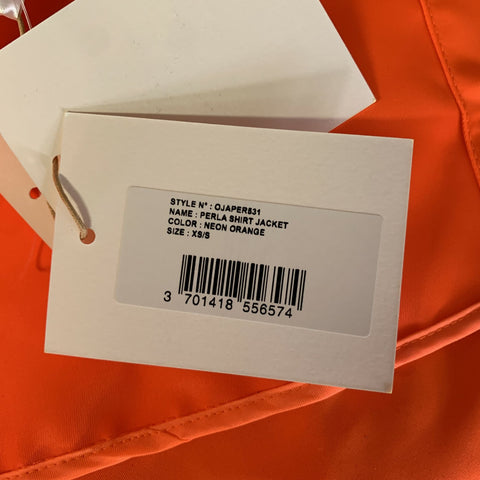THE FRANKIE SHOP Size XS/S Orange Polyester Shirt Jacket Shirt